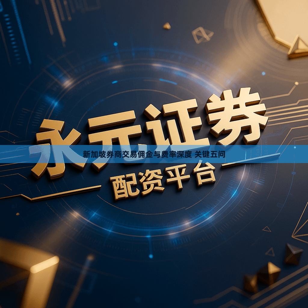 新加坡券商交易佣金与费率深度 关键五问